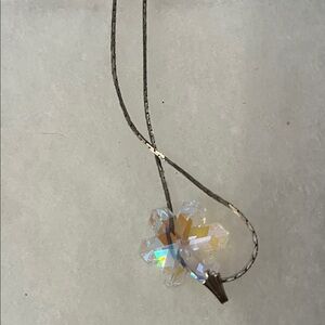 Crystal Flower Pendant Necklace